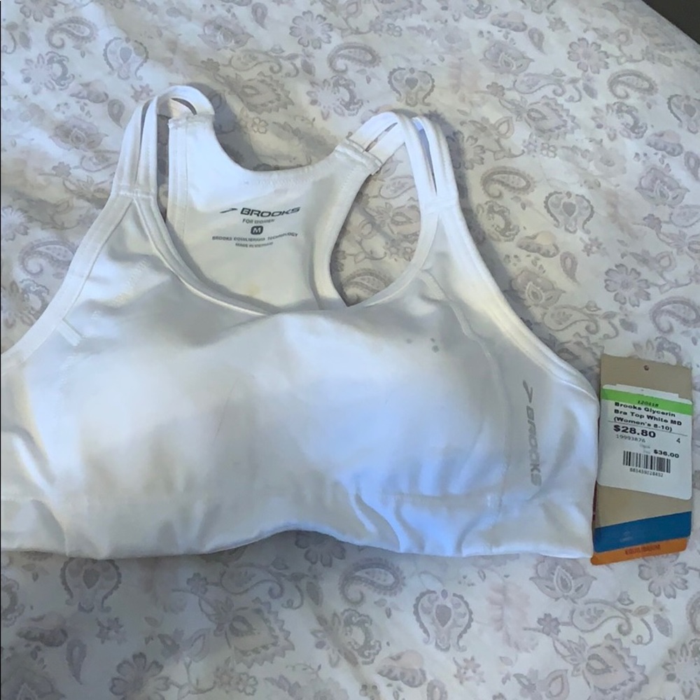 NWT Brooks Glycerin bra top white medium m